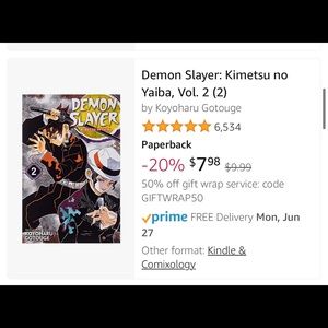 Demon Slayer books 1-6
